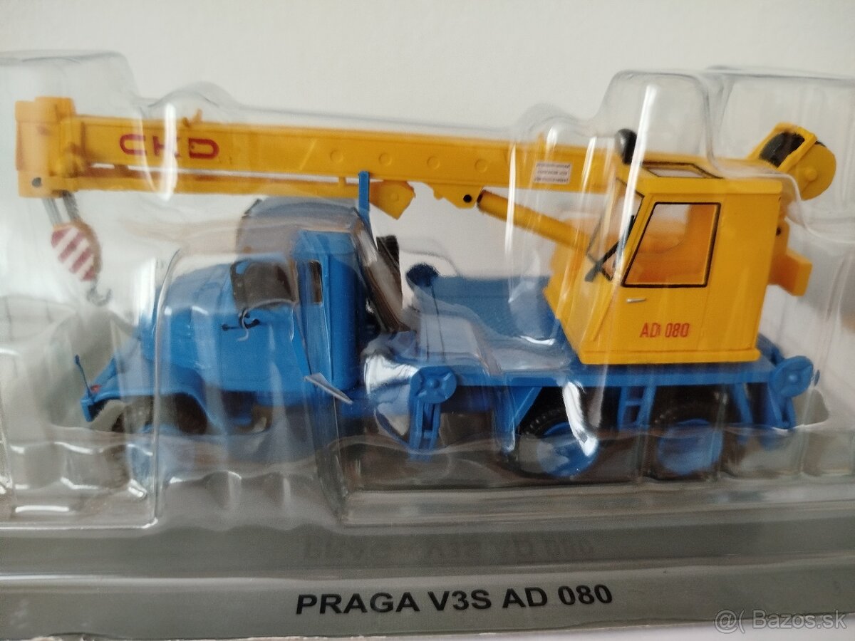 Predám model auta Praga V3S žeriav 1:43.