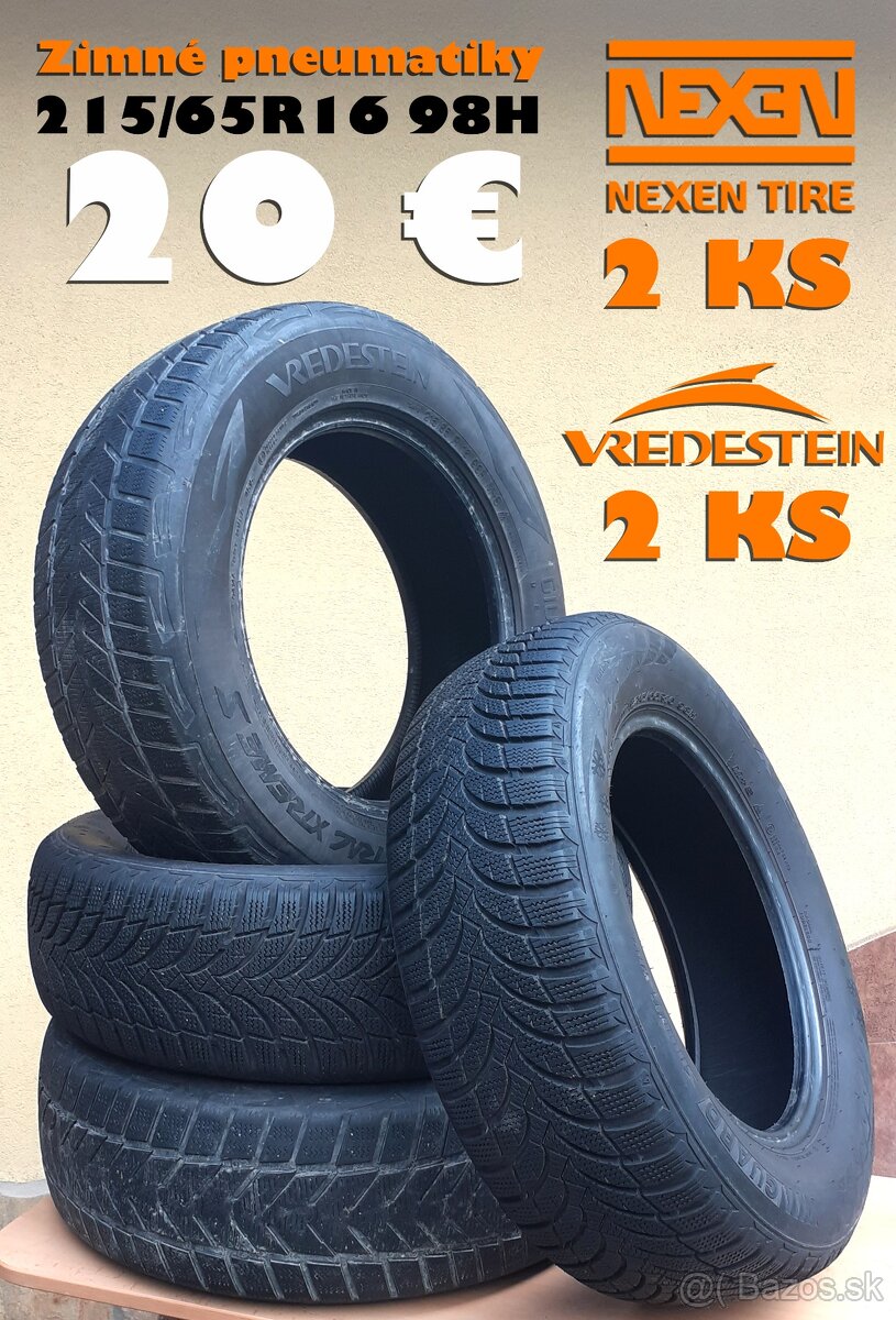 Zimné pneumatiky 215/65R16 98H