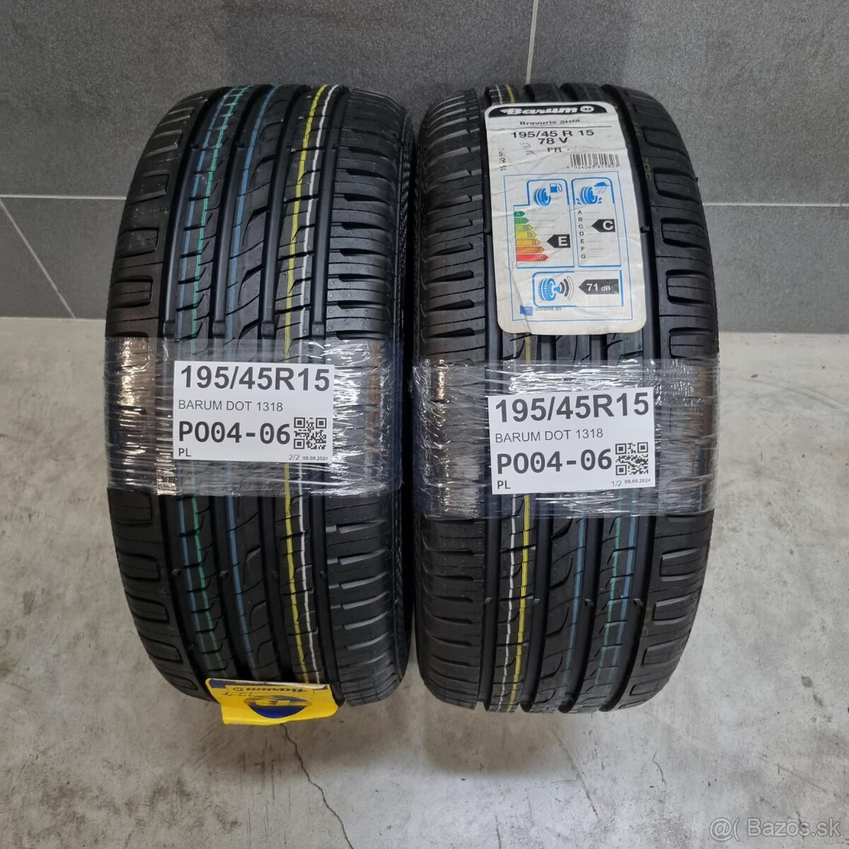 Letné pneumatiky 195/45 R15 BARUM DOT1318