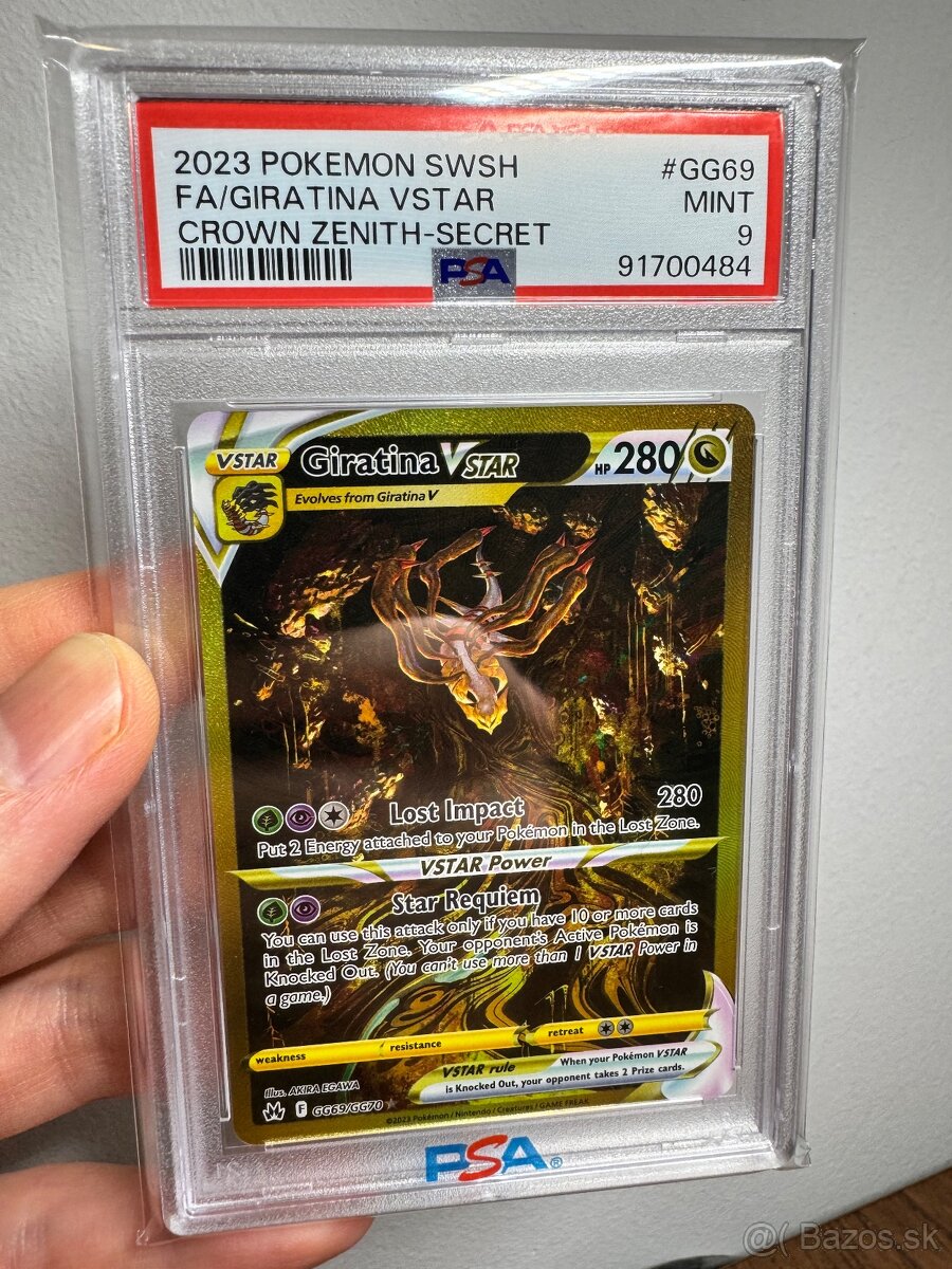 Pokemón PSA Grading: Giratina VSTAR PSA 9 (CRZ GG69) - Nové