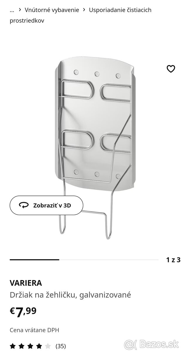 Držiak na žehličku ikea