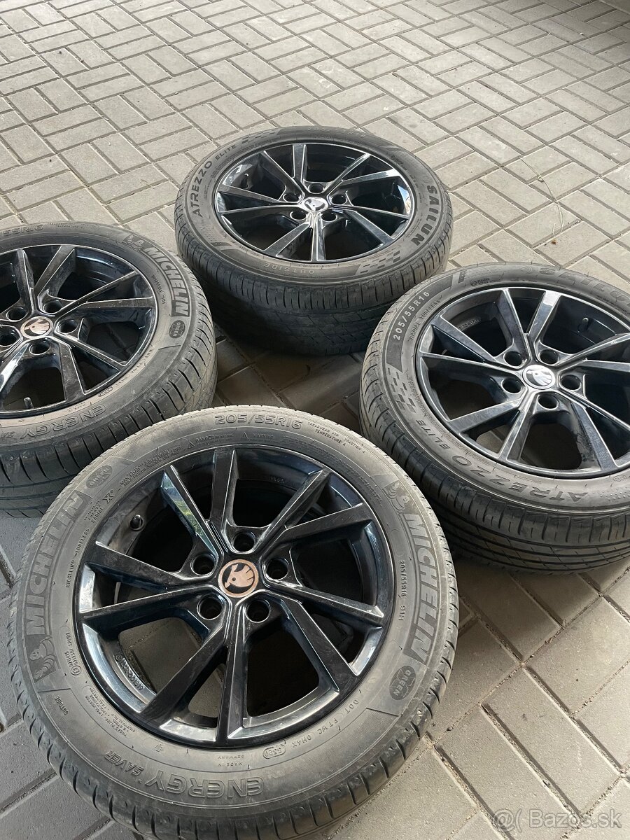 ALU disky 5x112 + letné pneumatiky 205/55 R16