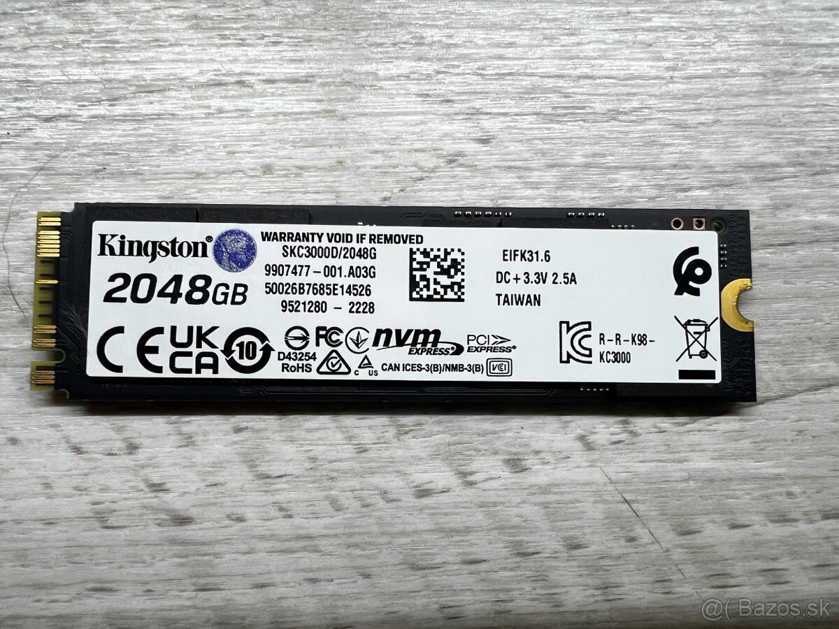 SSD Kingston KC3000 NVMe 2TB M2