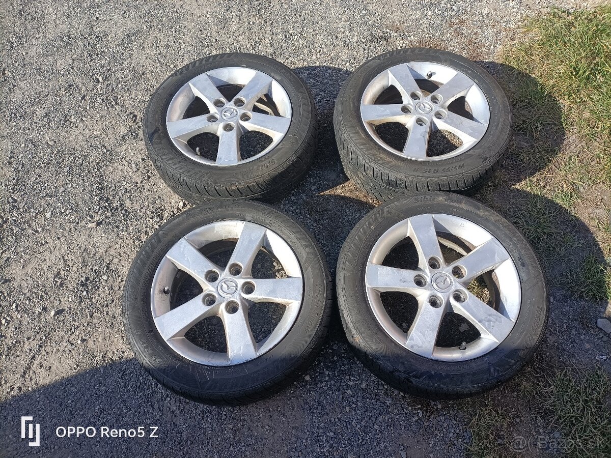 Disky 5x114,3  + zimné pneu 195/55r15