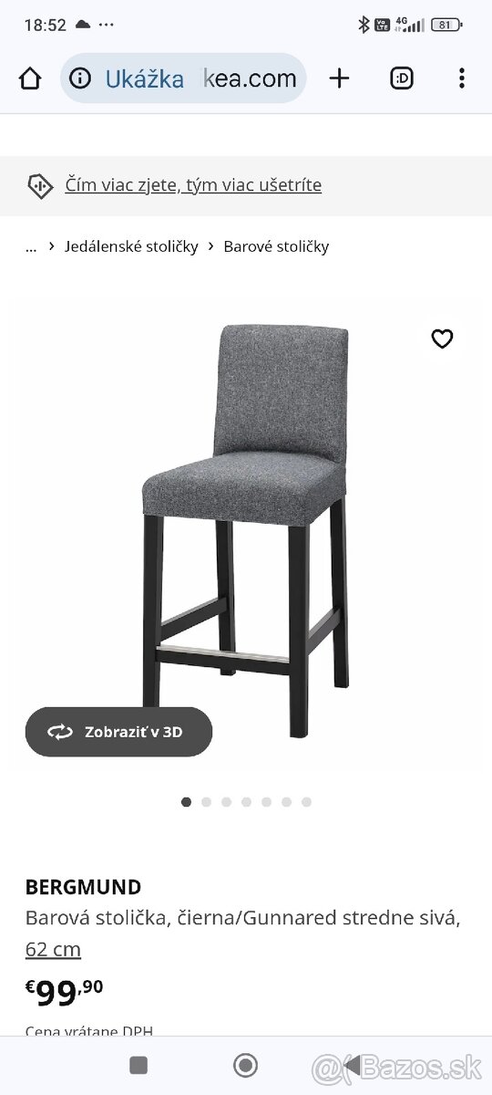 Barová stolička IKEA