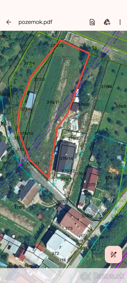 Pozemok 1.430m²  Kostolná-Záriečie