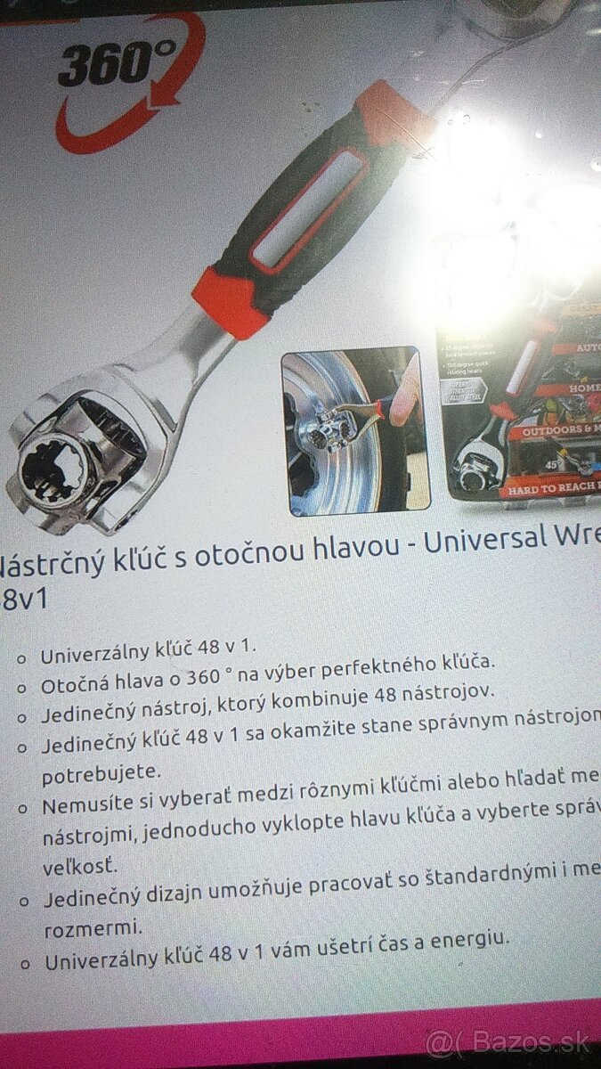 predam nastrckovy kluc s otocnou hlavou 48v1