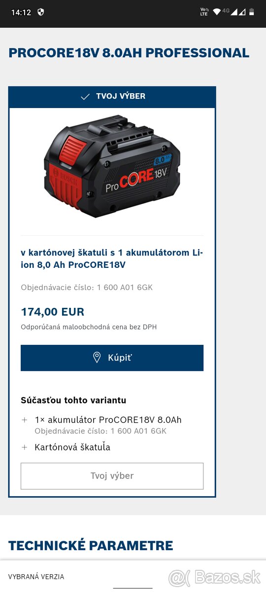 Bosch PROCORE 18V 8.0AH PROFESSIONAL