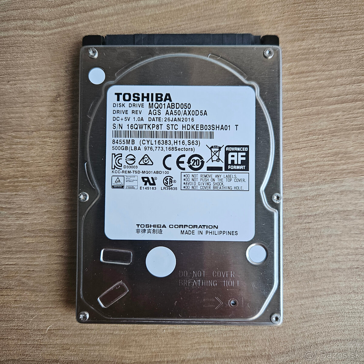 Pevny disk 2.5" Toshiba 500GB