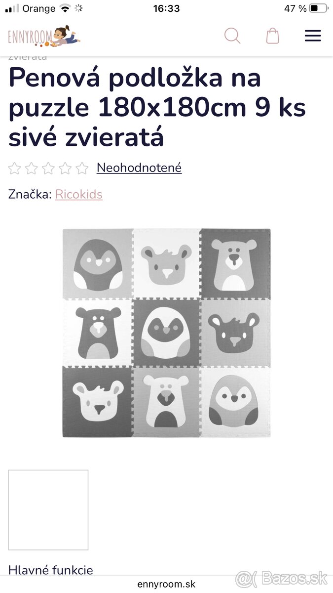 Predám penové puzzle