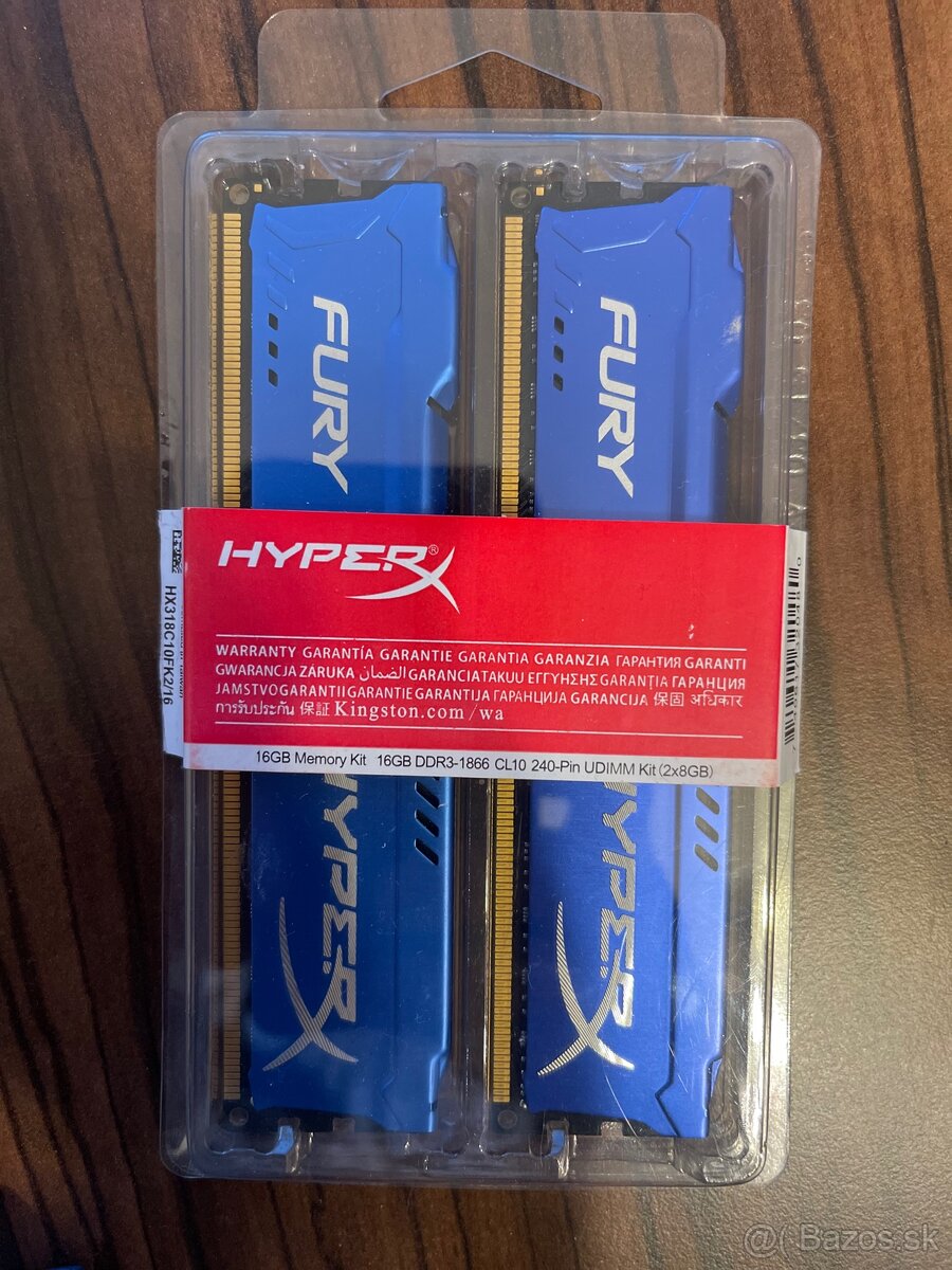 DDR3 2x8gb Fury