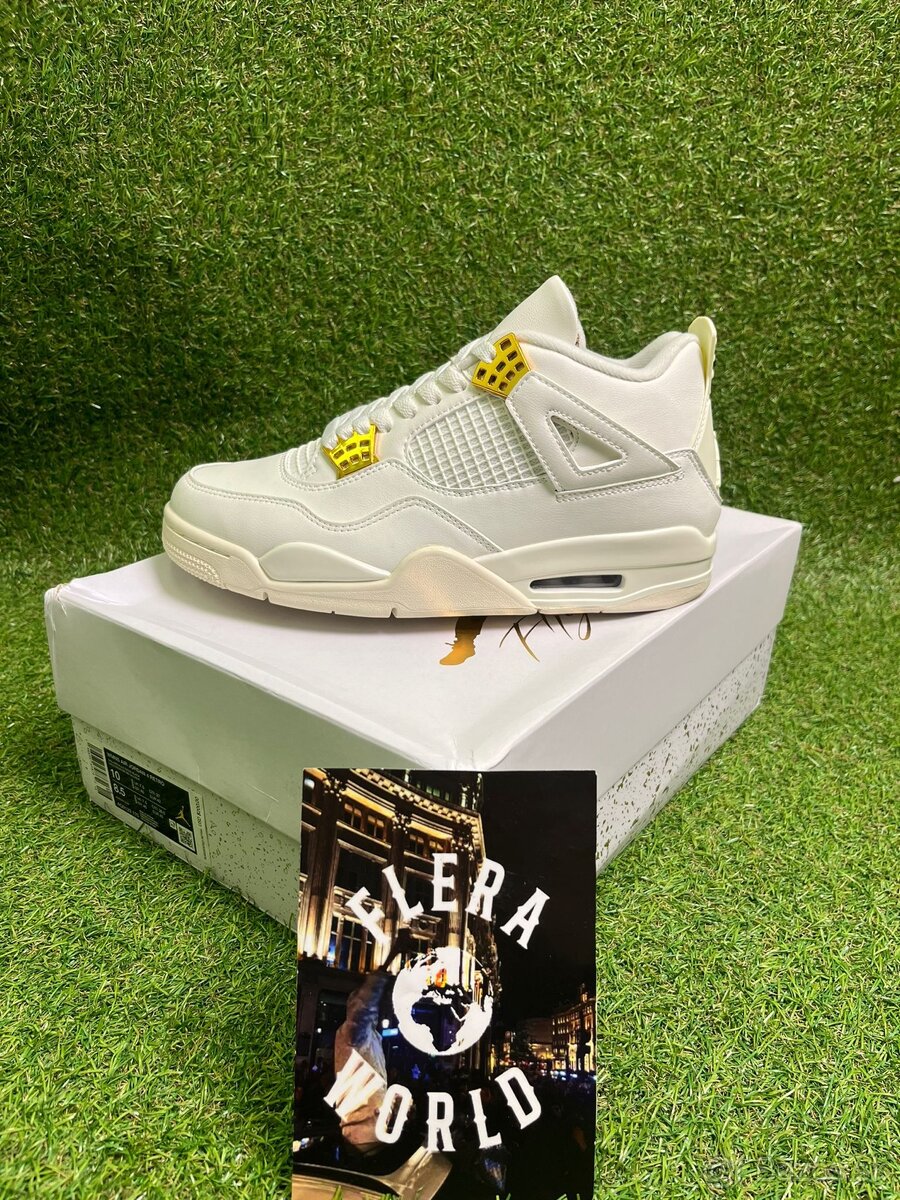 Air Jordan 4 white/gold