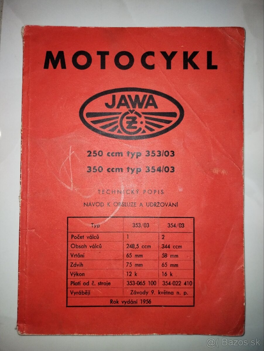 Jawa 250/350 navod na obsluhu.