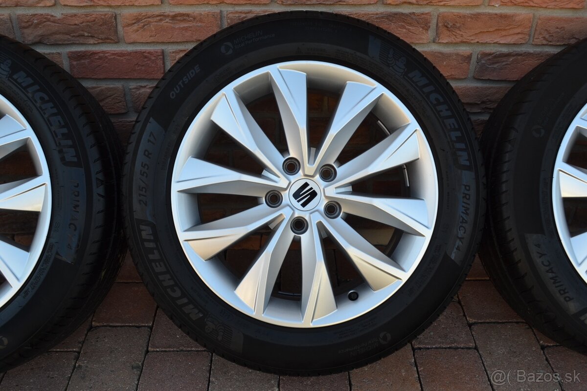 5x112 R17 Letna sada Org. Seat Ateca + 215/55 R17 Michelin