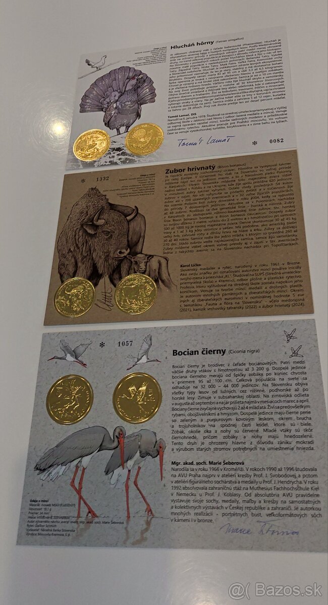 5 eur Fauna a Flóra - Autorské karty