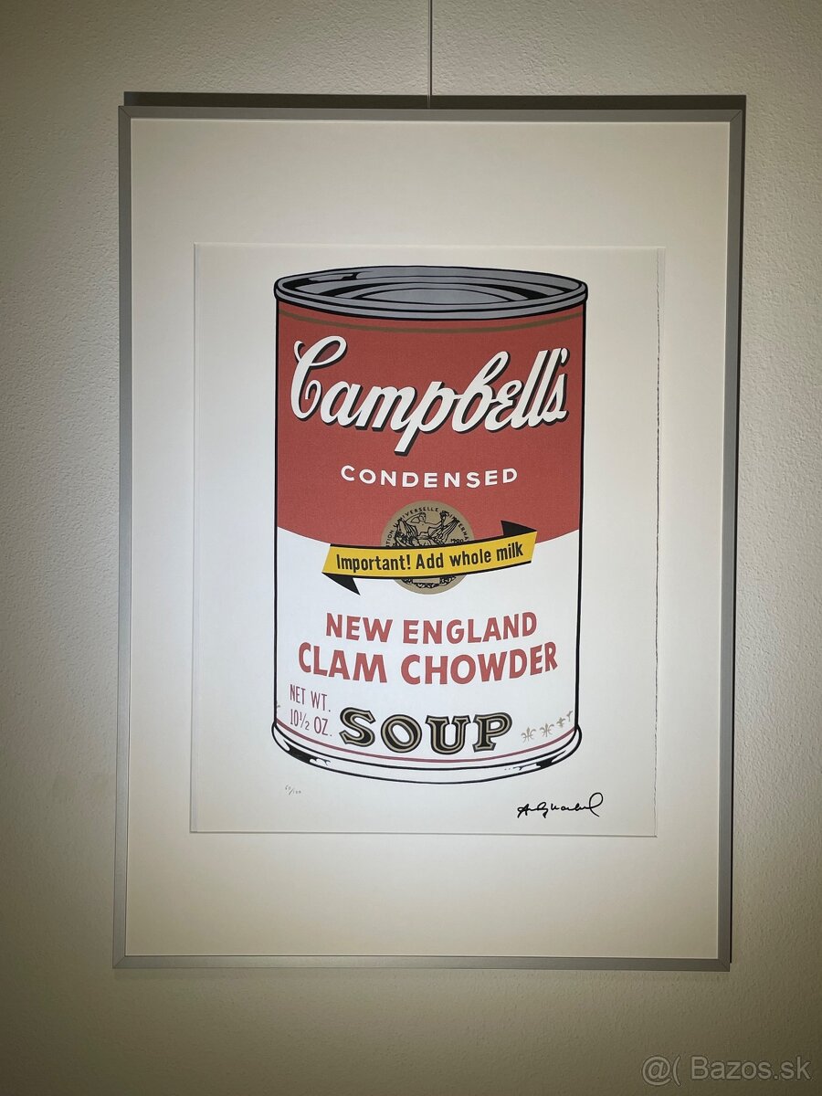 Andy Warhol "Campbel" Limitovaná edícia_Číslované_Certifikát