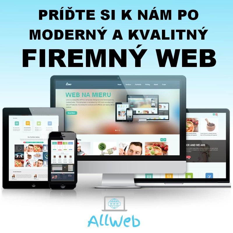 Tvorba webstránok už od 150€ - web pre Vašu firmu na mieru