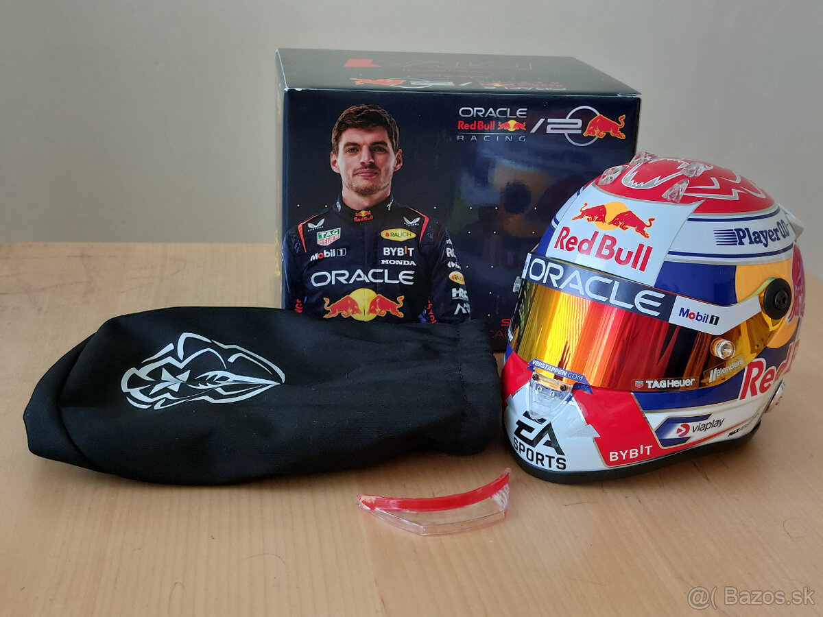 Predám Max Verstappen 2024 Red Bull F1 mini prilba 1:2