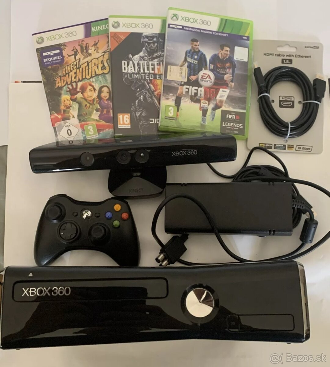 XBOX 360+kinect+hry 250GB