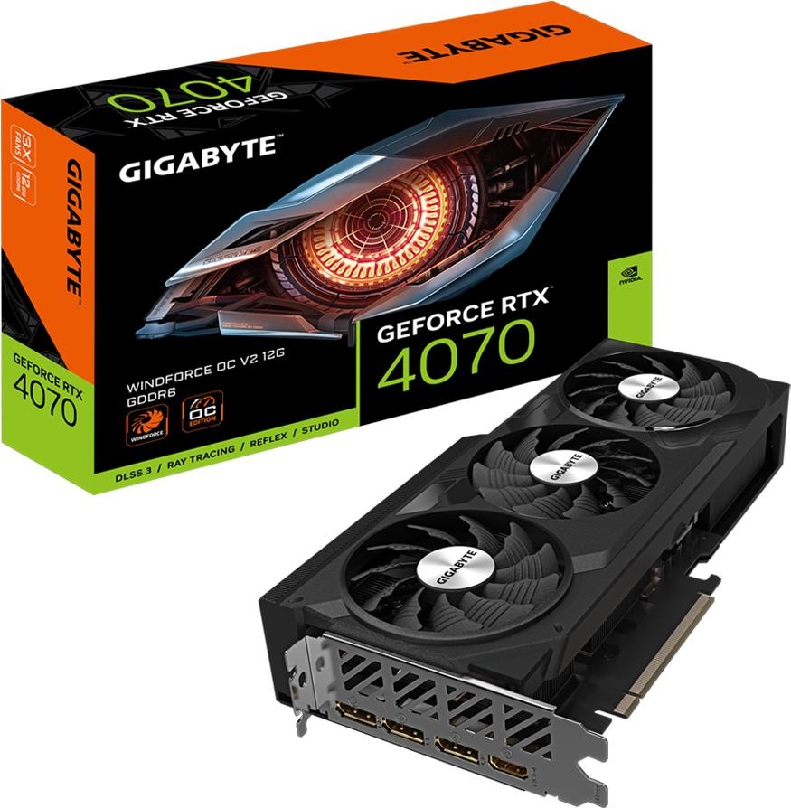 4070

GIGABYTE GeForce RTX 4070 WINDFORCE OC V2 12G

