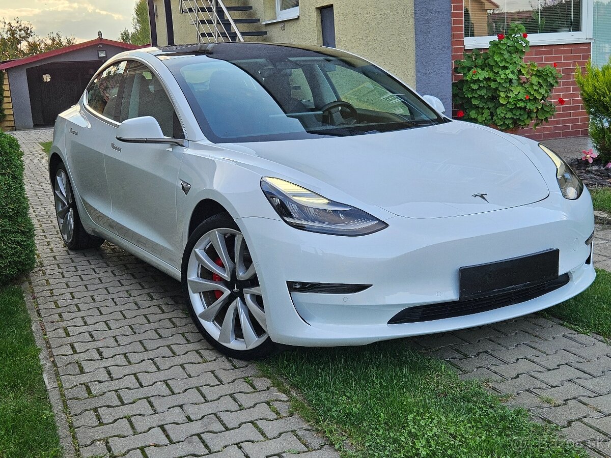 TESLA MODEL 3 PERFORMANCE LONG RANGE DUAL MOTOR 4×4 377KW