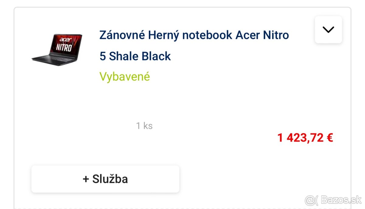 Notebook herný- Acer Nitro 5 Shale Black