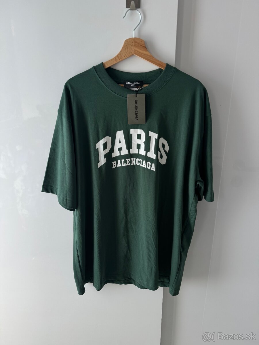 Balenciaga paris green tee