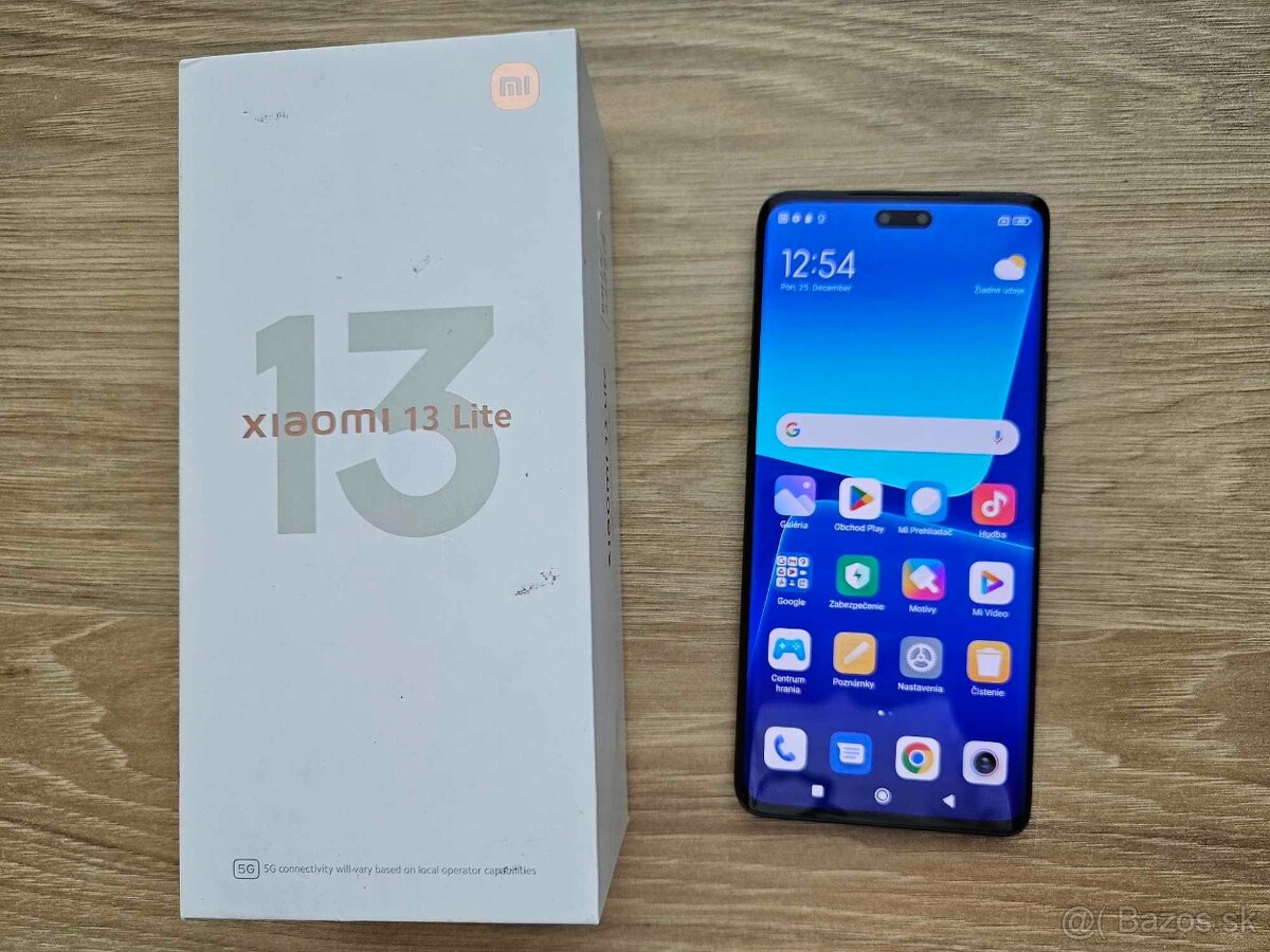 Xiaomi 13 Lite 5G 8GB/256 GB cierny, top stav, zaruka