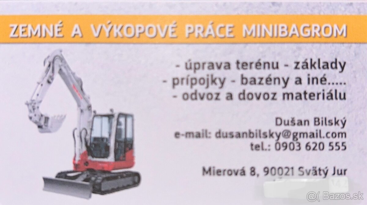 Zemné a vykopove prace