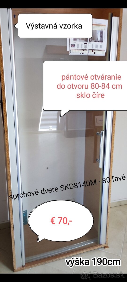 sprchové dvere 80-84cm - NOVÉ 80Ľ