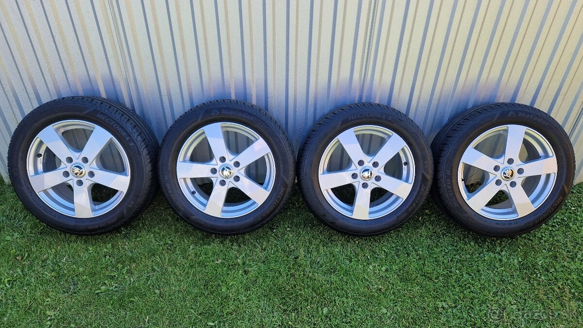 Letná alu sada Škoda Octavia 3, 5x112 R16 + pneu 205/55 R16