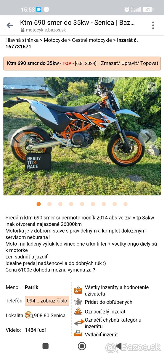 Ktm smcr 690do 35kw