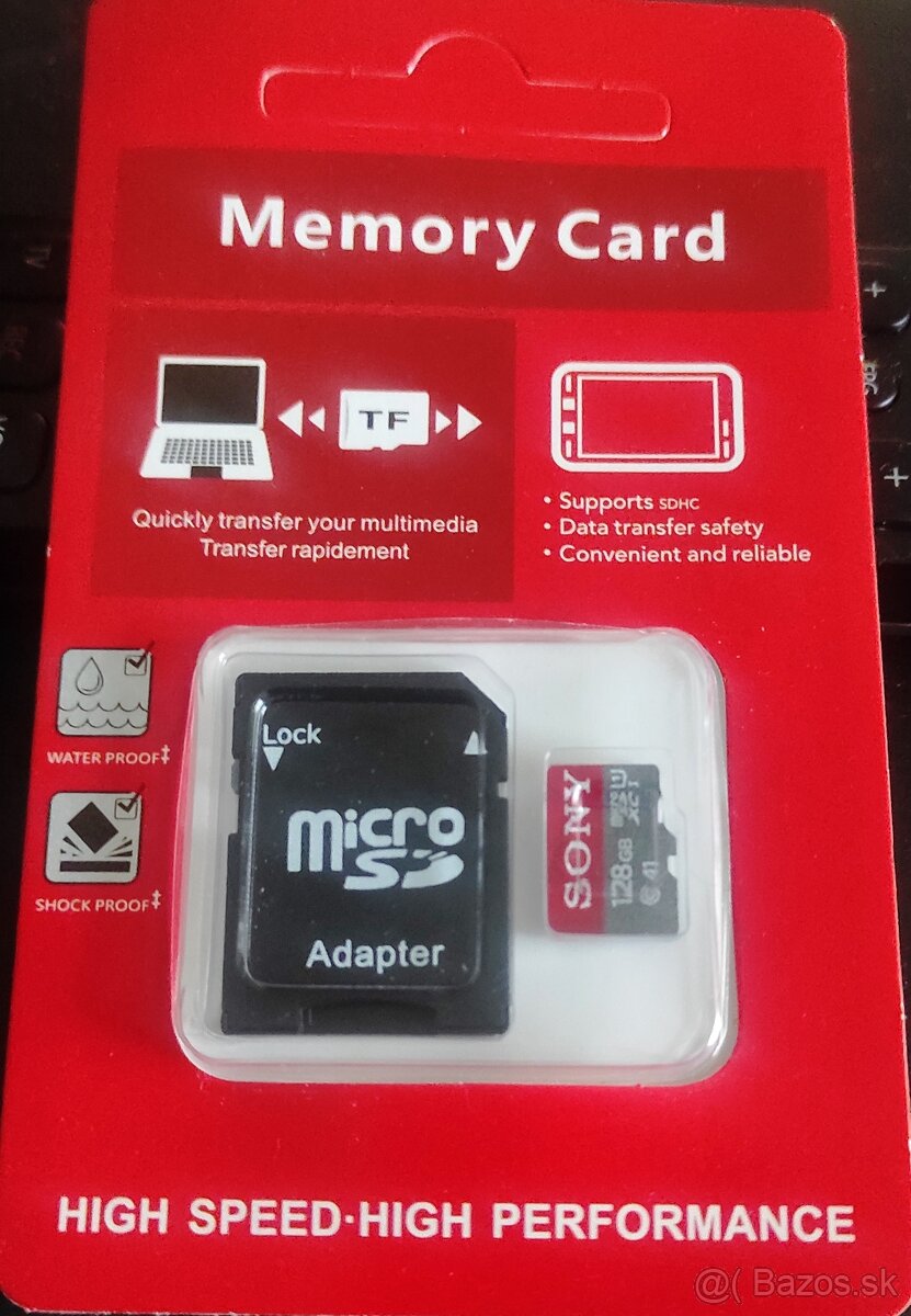 Micro sd karta 128 GB aj s adaptérom