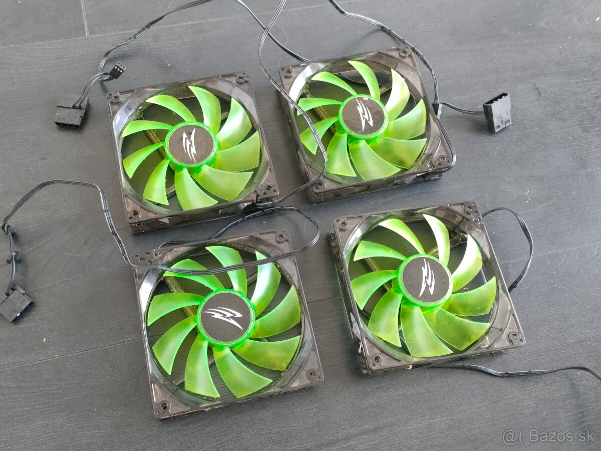 4ks 120mm zelený ventilator EVOLVEO