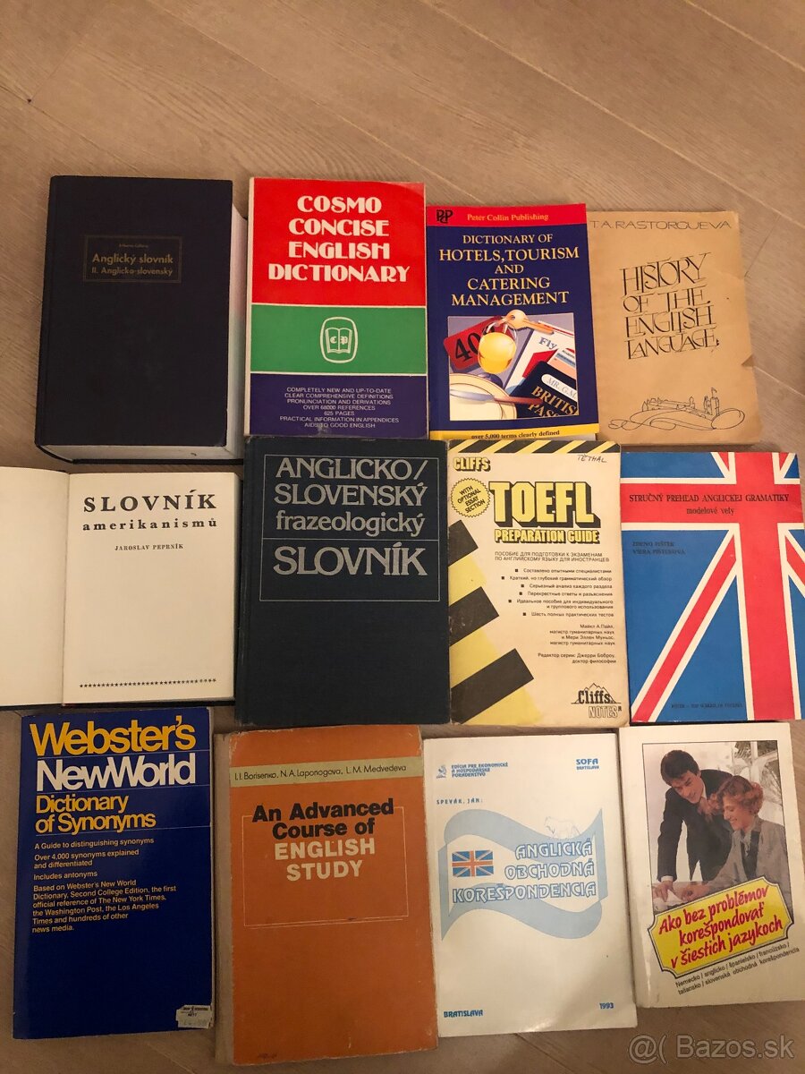 Anglické slovníky a učebnice