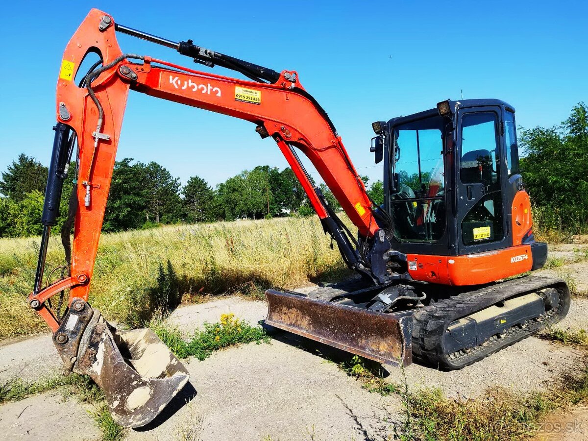 Bager Kubota, 5,5ton. Hydraulicky rychloupinak - [11.6. 2024