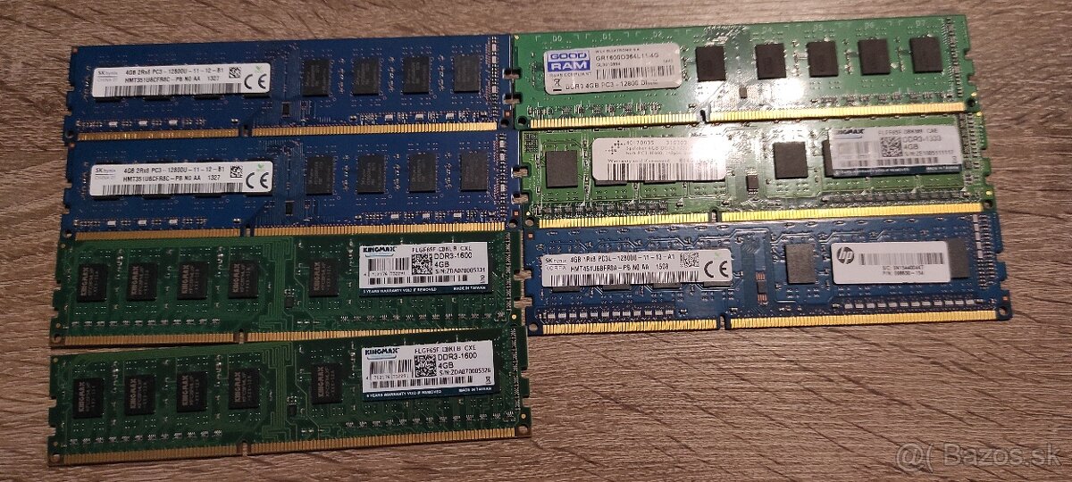 RAM do pc ddr3 a ddr4