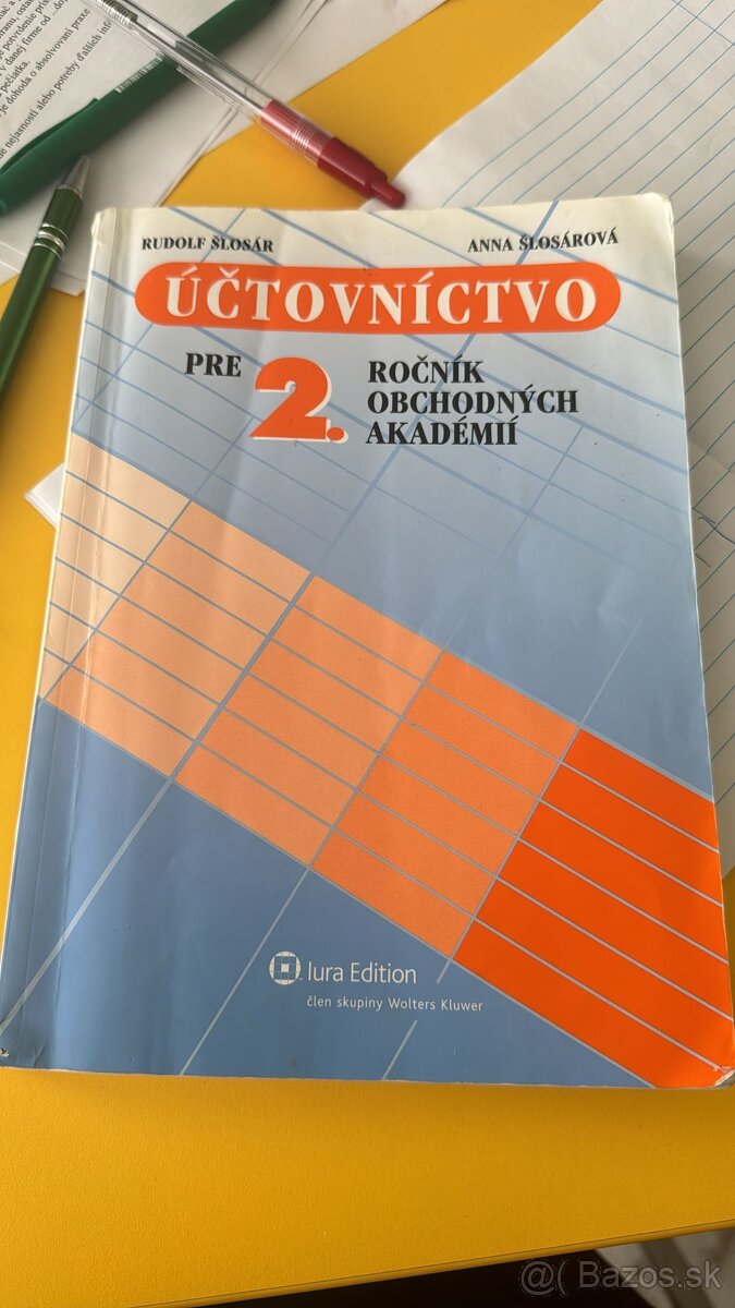 Kúpim učebnicu Účtovníctvo pre 2. ročník OA Anna šlosárová