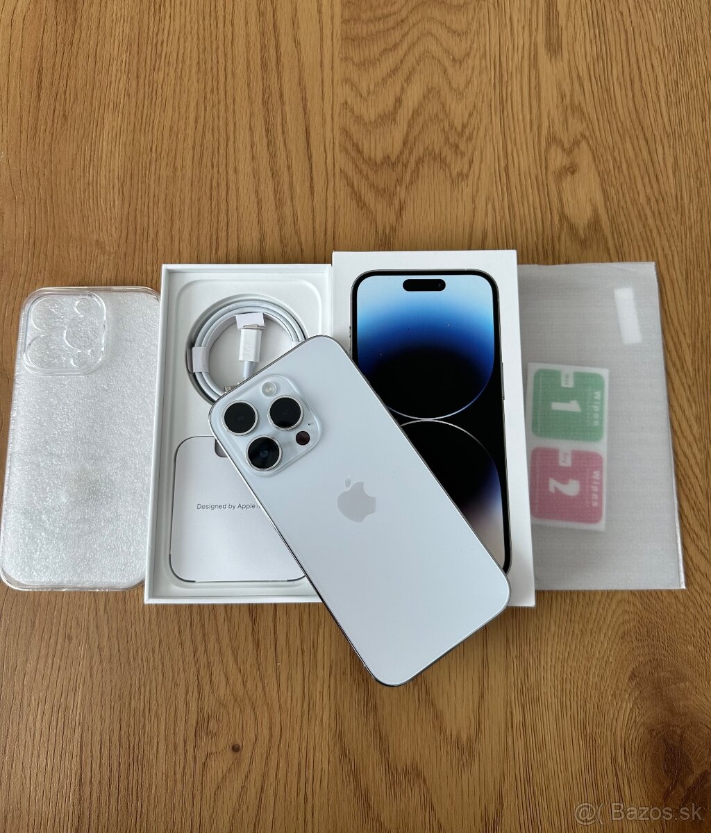 iPhone 14 Pro 256 gb Silver - nepoužívaný, záruka