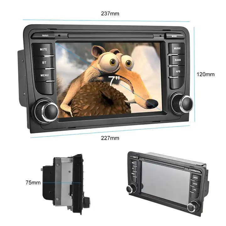 Android 2 Din Radio Audi A3 S3 RS3 2 Gb / 64 GB Autoradio