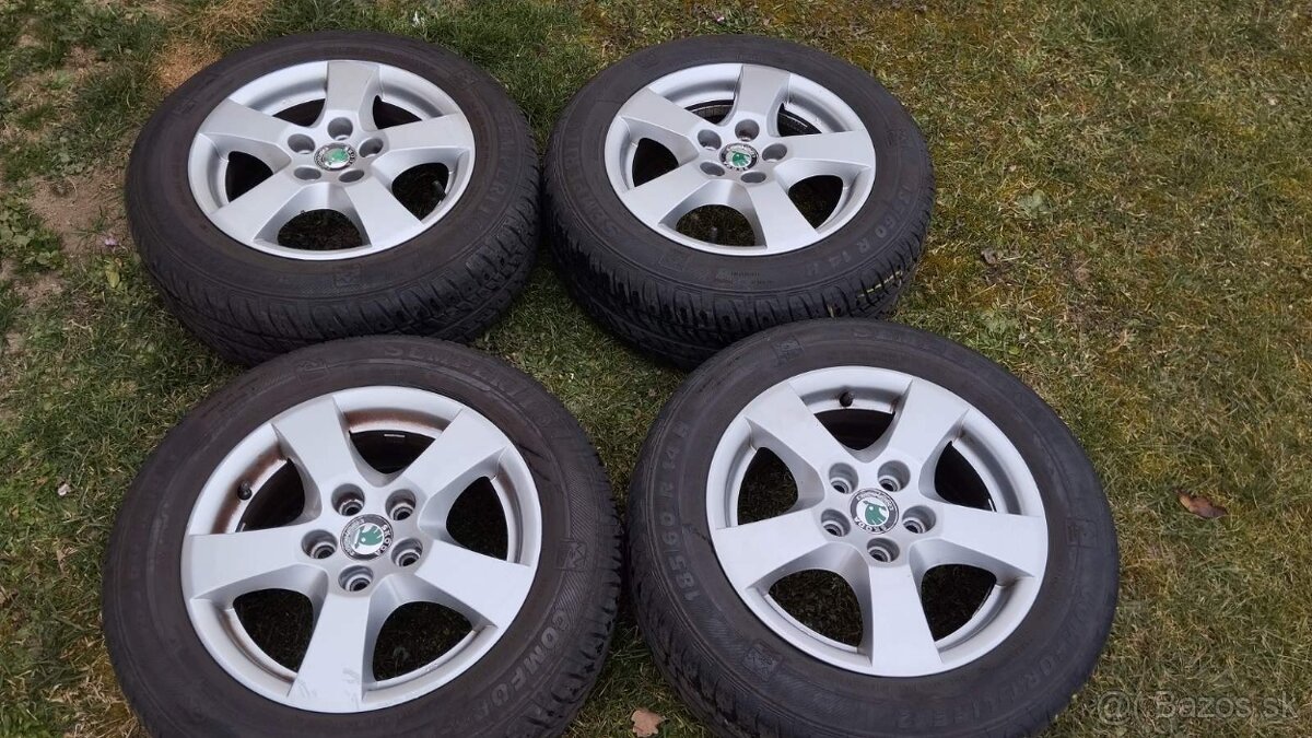 SADA ALU DISKOV 5X100 R14 PNEU.SEMPERIT 185/60R14 LETNE SKOD