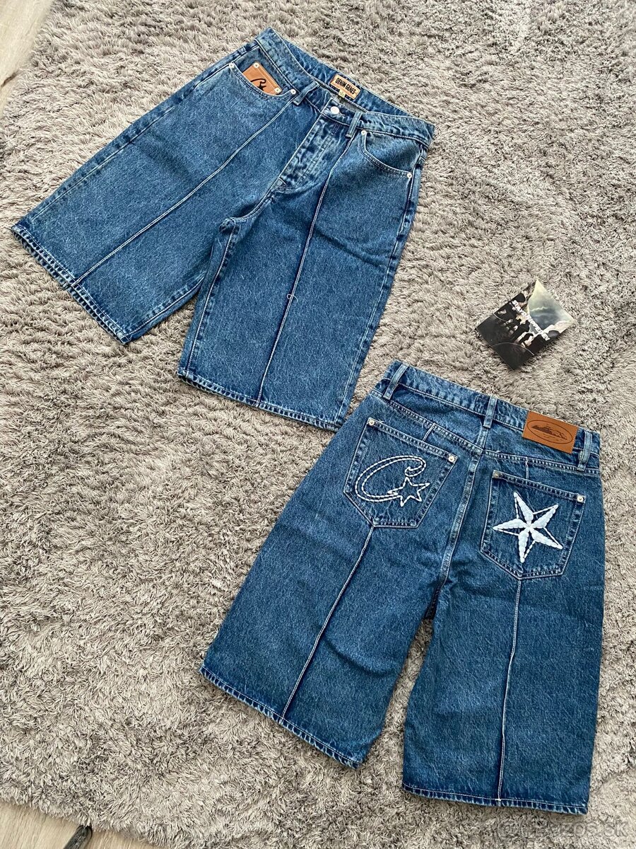 Corteiz C-Starz Denim Shorts - Blue