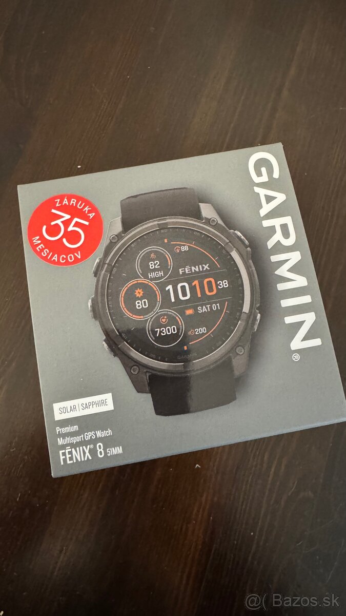 Garmin fénix 8, 51mm Sapphire Solar, Carbon Gray