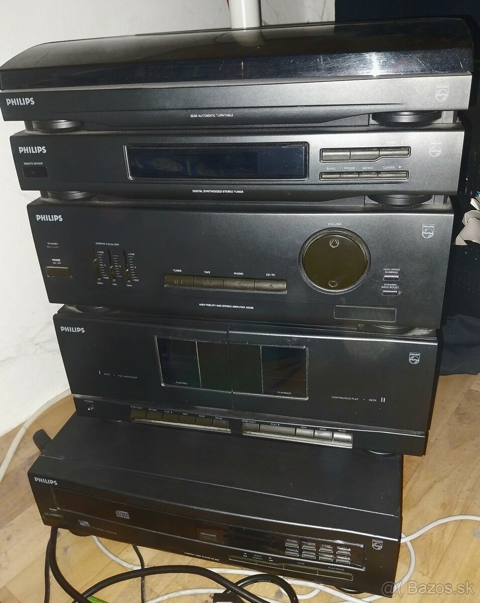 Hifi veža Philips + cd player + reproduktory