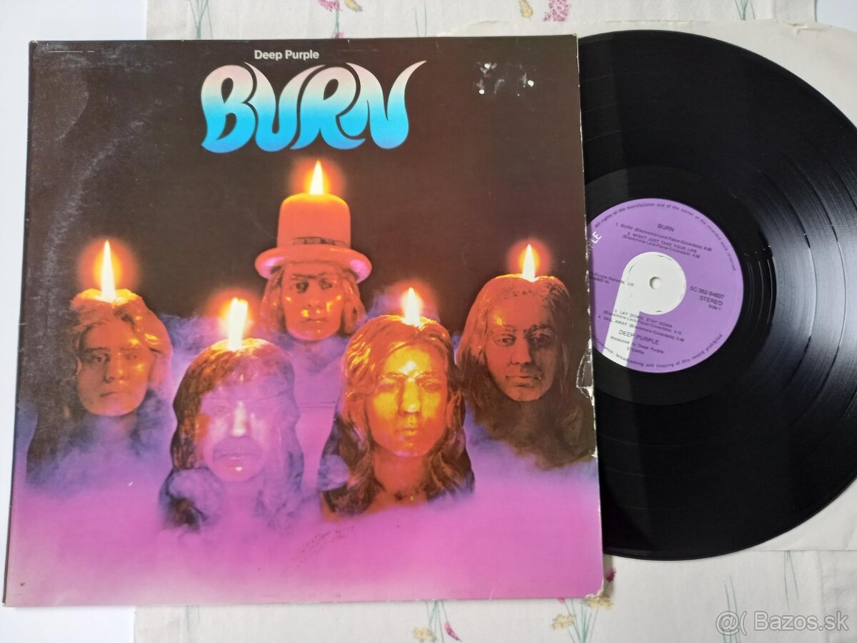 DEEP PURPLE „Burn “ /Purple 1974/ vinyl:top st made in UK/