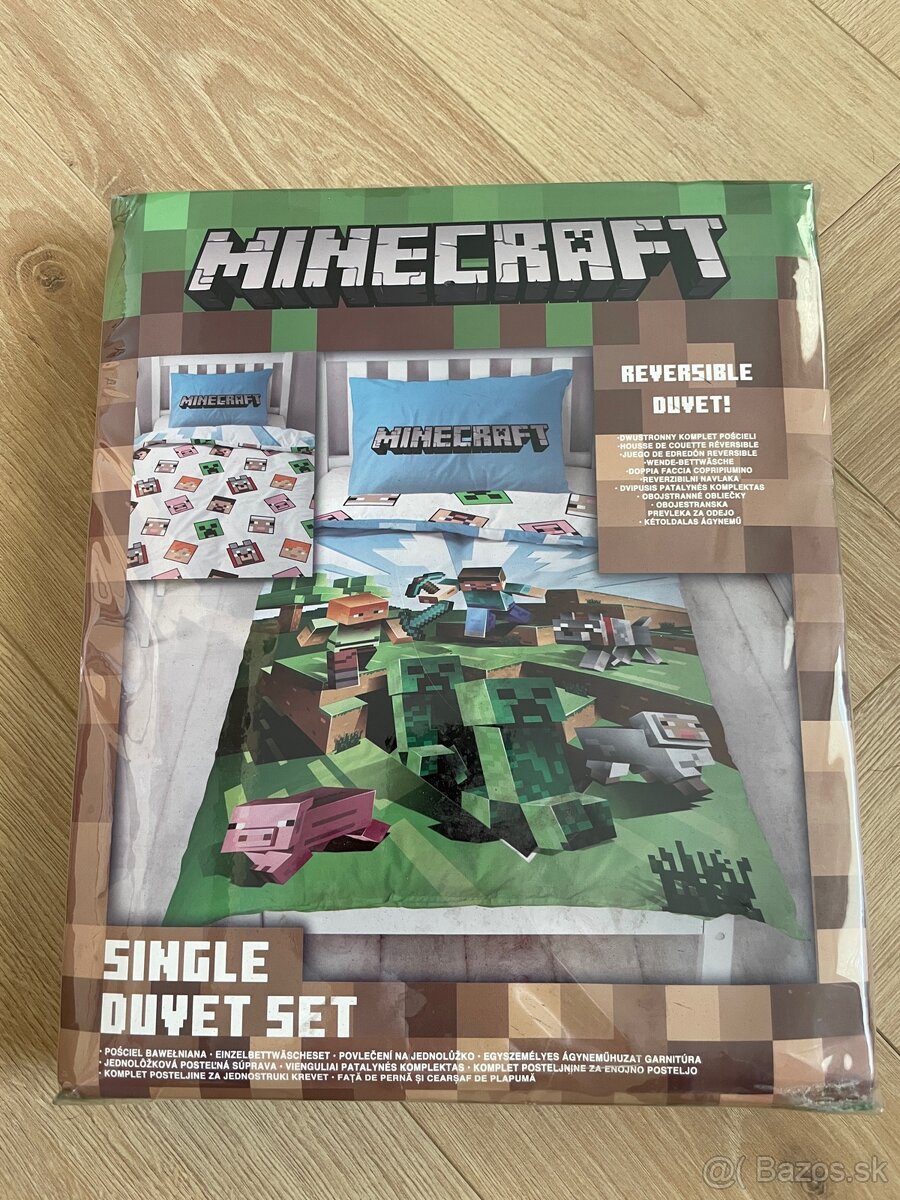 Minecraft obliečky, detská puff deka