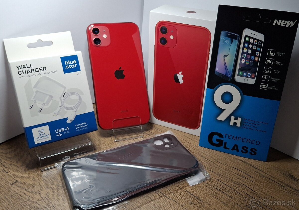 iPhone 11 128GB Red – Perfektný stav + Nová batéria 100 %