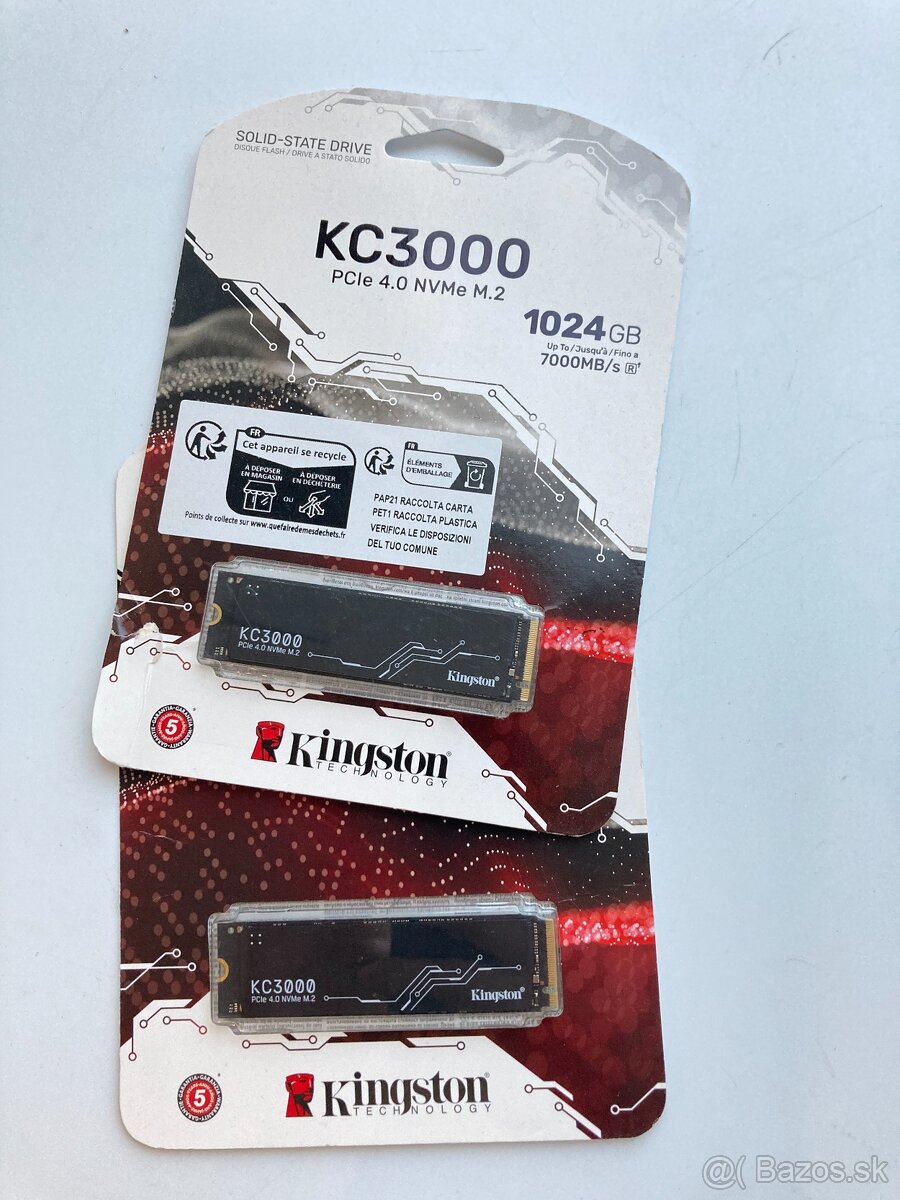Kingston SSD M.2 PCIe 4.0 NVMe KC3000 1T / 1024GB