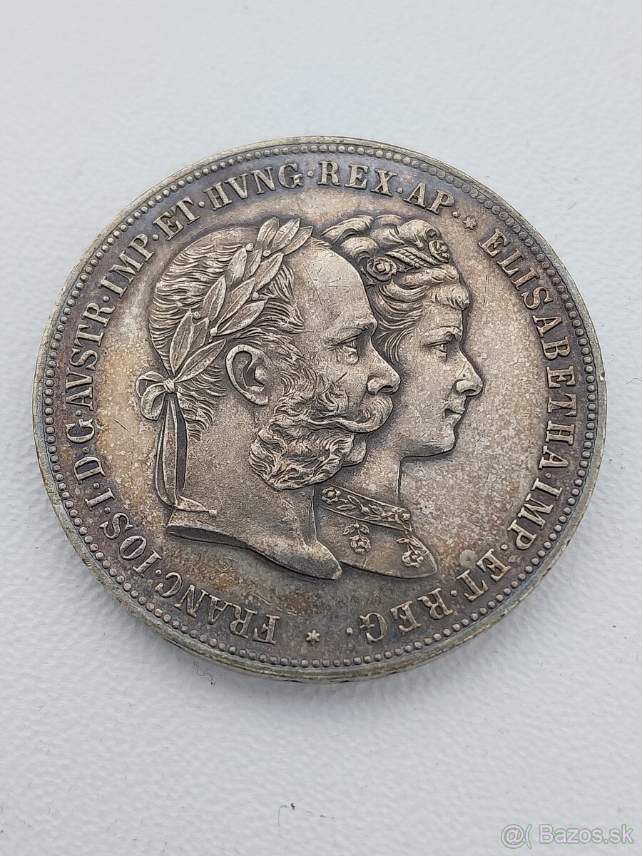 Mince 3 x 2 zlatnik 1879 strieborná svadba