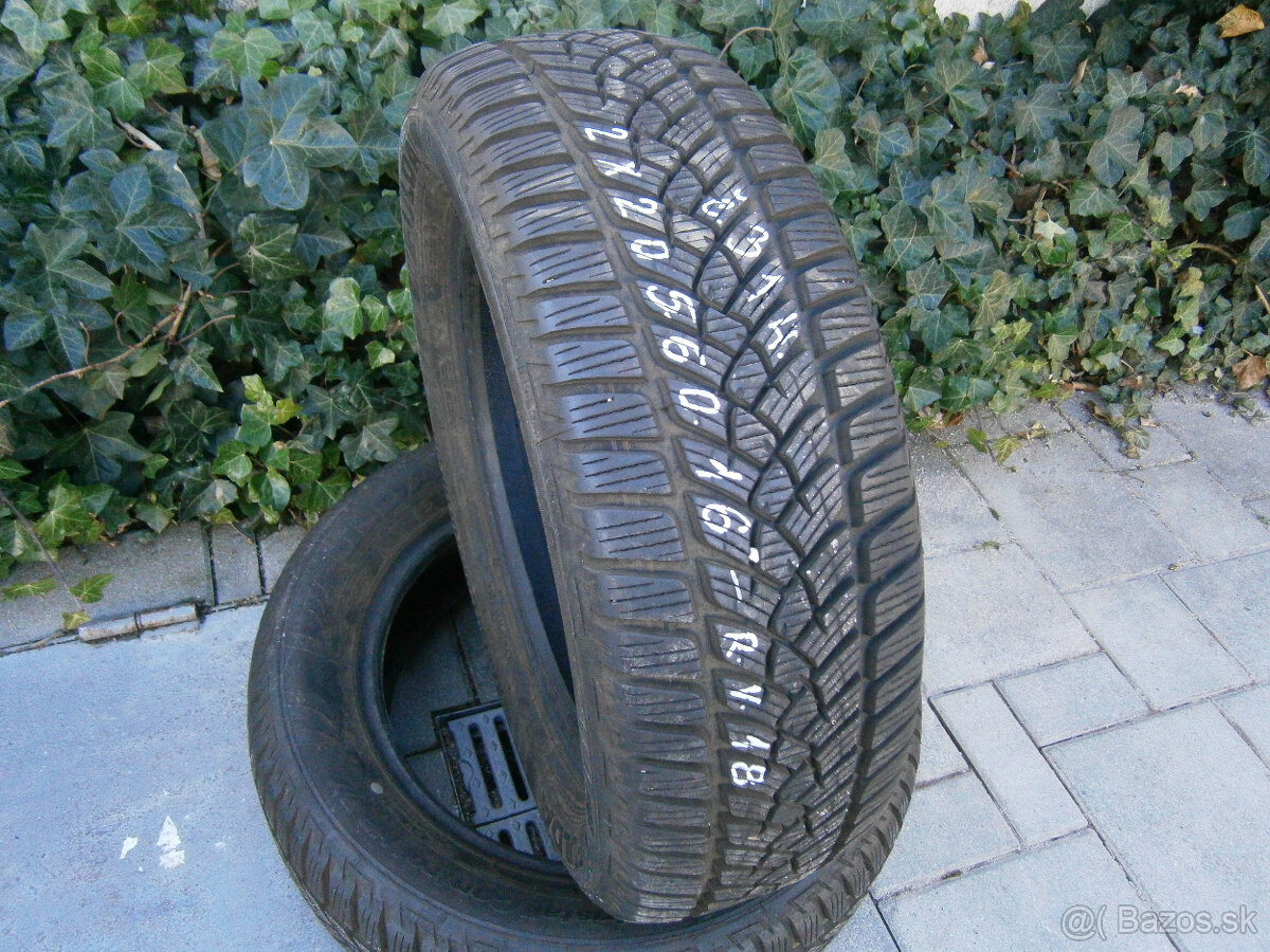 Predám 2x zimné ako nové pneu Fulda 205/60 R16 92H